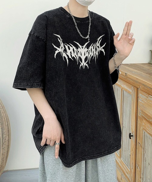 FVLMEN（フルメン）の「【FVLMEN】butterfly backprint halfsleeve tee/バタフライ バックプリント ハーフスリーブ T（Tシャツ/カットソー・メンズ・パープル/ベージュ/ブラック・LARGE/MEDIUM/X-LARGE）」の12枚目の写真