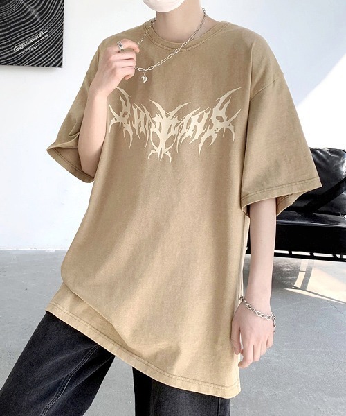 FVLMEN（フルメン）の「【FVLMEN】butterfly backprint halfsleeve tee/バタフライ バックプリント ハーフスリーブ T（Tシャツ/カットソー・メンズ・パープル/ベージュ/ブラック・LARGE/MEDIUM/X-LARGE）」の13枚目の写真