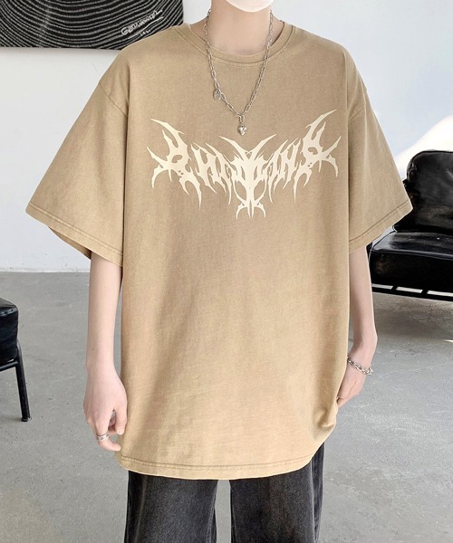 FVLMEN（フルメン）の「【FVLMEN】butterfly backprint halfsleeve tee/バタフライ バックプリント ハーフスリーブ T（Tシャツ/カットソー・メンズ・パープル/ベージュ/ブラック・LARGE/MEDIUM/X-LARGE）」の15枚目の写真