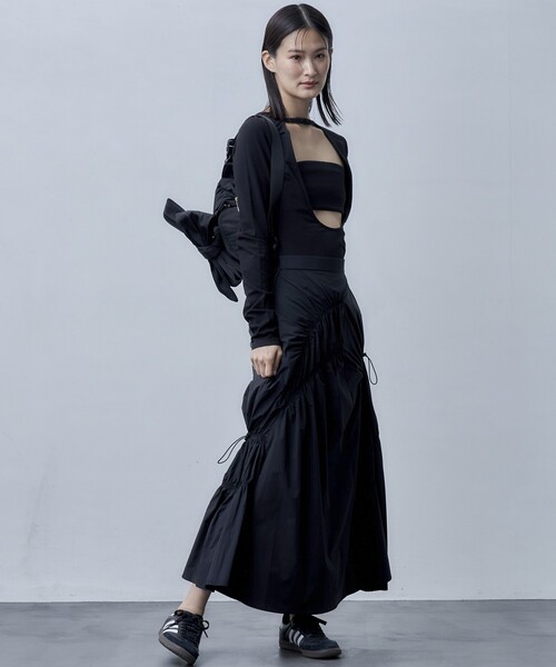 Firsthand(ファーストハンド)の「Firsthand/ファーストハンド Reポリエステルギャザードロストスカート(スカート・レディース・オフホワイト/ブラック・FREE)」の19枚目の写真