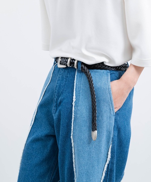 JUNRED(ジュンレッド)の「【 追加生産 】バイカラーフリンジスーパーワイドデニム(デニムパンツ・メンズ・ブラック/ネイビー・L/M/S)」の10枚目の写真