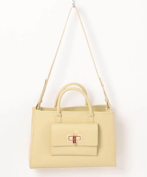 ACCOMMODE(アコモデ)の「バンブーファンクションバッグ(ハンドバッグ・レディース・ライトグリーン/グレイッシュベージュ/ライトブルー・FREE)」の13枚目の写真