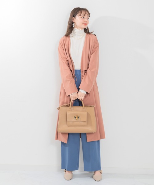 ACCOMMODE(アコモデ)の「バンブーファンクションバッグ(ハンドバッグ・レディース・ライトグリーン/グレイッシュベージュ/ライトブルー・FREE)」の4枚目の写真