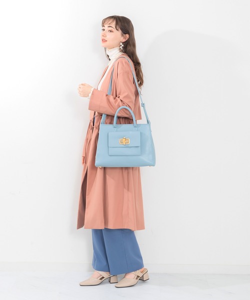ACCOMMODE(アコモデ)の「バンブーファンクションバッグ(ハンドバッグ・レディース・ライトグリーン/グレイッシュベージュ/ライトブルー・FREE)」の10枚目の写真