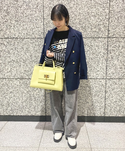 ACCOMMODE(アコモデ)の「バンブーファンクションバッグ(ハンドバッグ・レディース・ライトグリーン/グレイッシュベージュ/ライトブルー・FREE)」の8枚目の写真