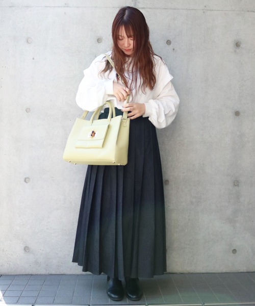 ACCOMMODE(アコモデ)の「バンブーファンクションバッグ(ハンドバッグ・レディース・ライトグリーン/グレイッシュベージュ/ライトブルー・FREE)」の21枚目の写真