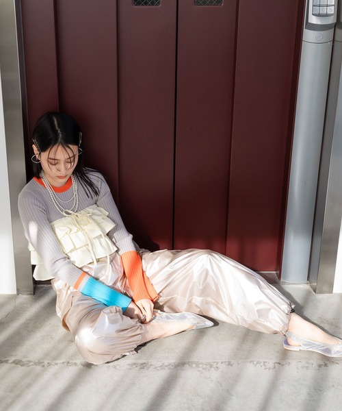 bohmal（ボマール）の「マルチウェイギャザー付け襟（付け襟・レディース・アイボリー/チャコールグレー・FREE）」の11枚目の写真