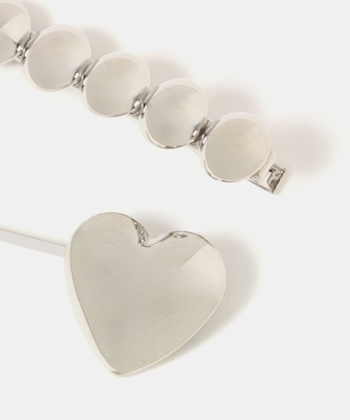 FOREVER 21（フォーエバー トゥエンティーワン）の「ハートヘアピンセット（ヘアピン・レディース・シルバー・FREE）」の3枚目の写真