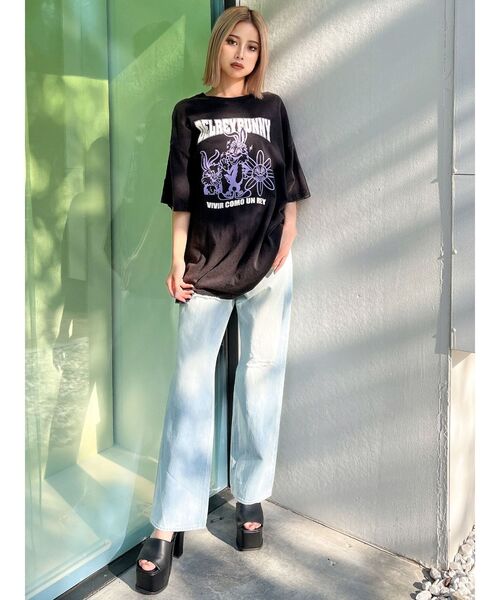 GYDA（ジェイダ）の「DELREY BUNNY BIGTシャツ（Tシャツ/カットソー・レディース・ピンク/オフホワイト/ネイビー/ブラック・FREE）」の21枚目の写真