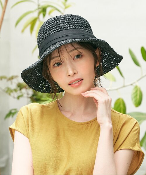 ikka(イッカ)の「雑材こま編みハット(ハット・レディース・ブラック/オフホワイト/キャメル・FREE)」の18枚目の写真