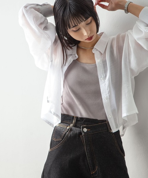 Chillfar（チルファー）の「クロップドシアーシャツ（シャツ