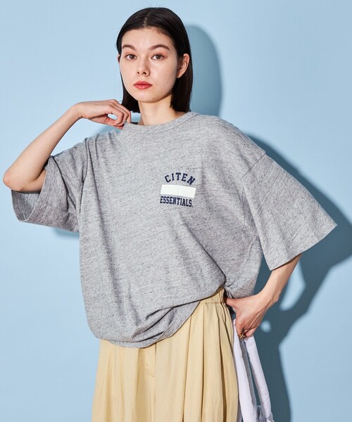 CITEN（シテン）の「＜CITEN＞ネーム プリント ロゴ Tシャツ（Tシャツ/カットソー・メンズ・グレー・S/L/M）」の5枚目の写真