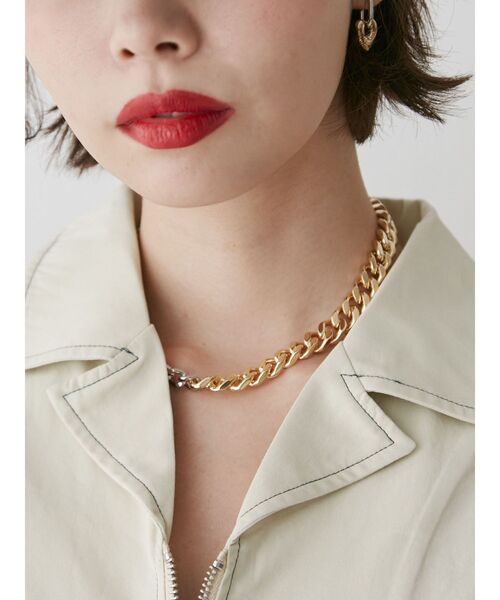 jouetie（ジュエティ）の「コンビネーションチェーンチョーカー（チョーカー・レディース・シルバー/ゴールド・FREE）」の4枚目の写真