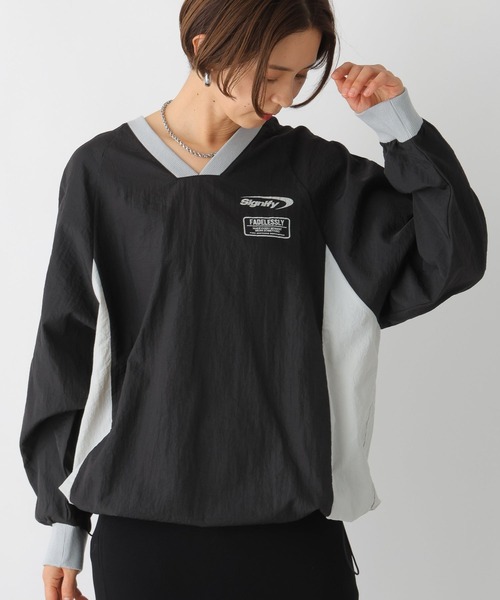 LEPSIM（レプシィム）の「ナイロンロゴトップス　107116（Tシャツ/カットソー・レディース・オフホワイト/ブラック・FREE）」の18枚目の写真