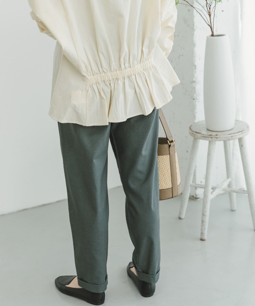 ITEMS URBANRESEARCH（アイテムズ アーバンリサーチ）の「リネン混イージーパンツ（その他パンツ・レディース・ブラック/グレー/グリーン・MEDIUM/SMALL）」の4枚目の写真