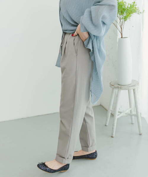 ITEMS URBANRESEARCH（アイテムズ アーバンリサーチ）の「リネン混イージーパンツ（その他パンツ・レディース・ブラック/グレー/グリーン・MEDIUM/SMALL）」の18枚目の写真