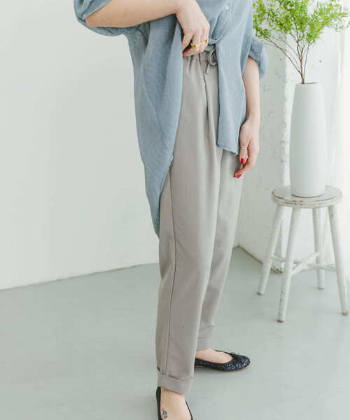 ITEMS URBANRESEARCH（アイテムズ アーバンリサーチ）の「リネン混イージーパンツ（その他パンツ・レディース・ブラック/グレー/グリーン・MEDIUM/SMALL）」の20枚目の写真