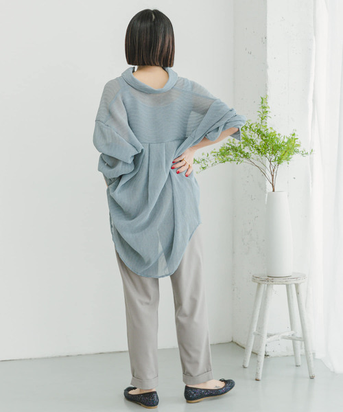 ITEMS URBANRESEARCH（アイテムズ アーバンリサーチ）の「リネン混イージーパンツ（その他パンツ・レディース・ブラック/グレー/グリーン・MEDIUM/SMALL）」の22枚目の写真