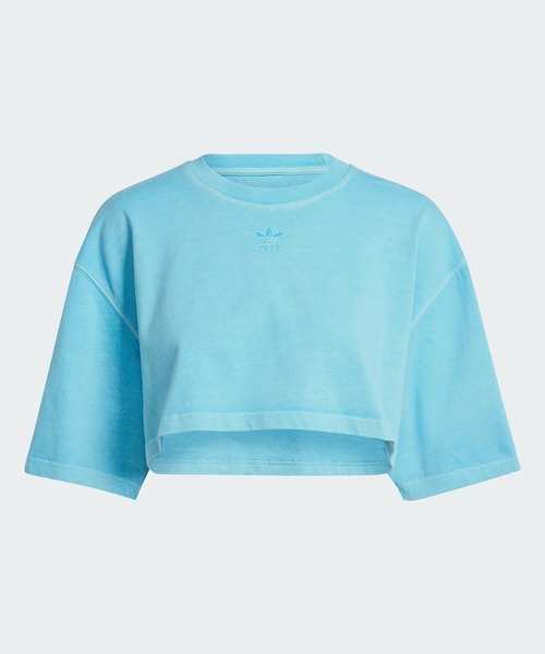 adidas（アディダス）の「エッセンシャルズ+ クロップドTシャツ / アディダスオリジナルス adidas Originals（Tシャツ/カットソー・レディース・ブルー/ブラック/イエロー・SMALL/MEDIUM/LARGE/X-LARGE/XX-LARGE/X-SMALL）」の15枚目の写真