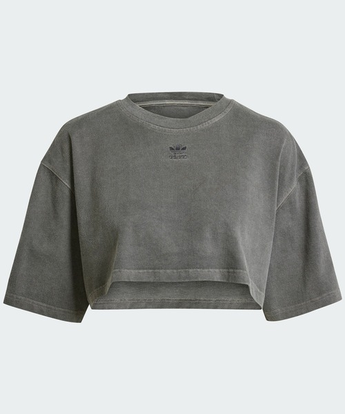 adidas（アディダス）の「エッセンシャルズ+ クロップドTシャツ / アディダスオリジナルス adidas Originals（Tシャツ/カットソー・レディース・ブルー/ブラック/イエロー・SMALL/MEDIUM/LARGE/X-LARGE/XX-LARGE/X-SMALL）」の9枚目の写真