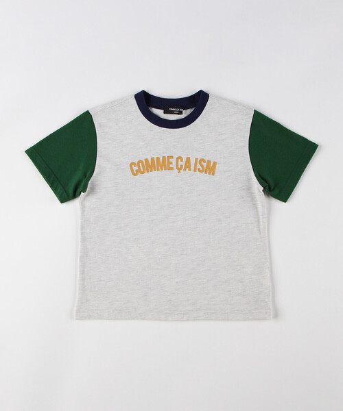 COMME CA ISM(コムサイズム)の「半袖ロゴTシャツ(Tシャツ/カットソー・キッズ・グレイッシュベージュ/サックスブルー/ブラック/ピンク/オートミール・110cm/100cm/150cm/140cm/130cm/120cm)」の3枚目の写真
