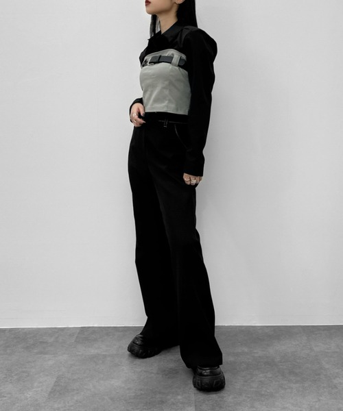 ベアトップ+チューブトップ agolde velvet suit LVEU.】ベルトデザインベアトップ / トップス チューブトップ ベア