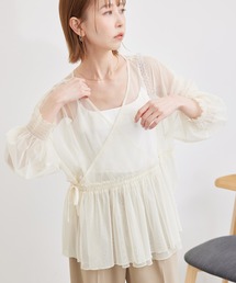 TORECODE ⭐️新品⭐️未開封⭐️タフタニットカシュクールカーディガン ドレスライクなクールタッチカーディガン/ベージュ | Factelier