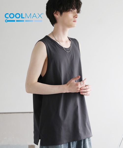 ASTRONOMY(アストロノミー)の「コットンミックスCOOLMAX(R)タンクトップ(タンクトップ・メンズ・ライトグレー/ホワイト/チャコール/ブラック・L/M/S/XL)」の4枚目の写真