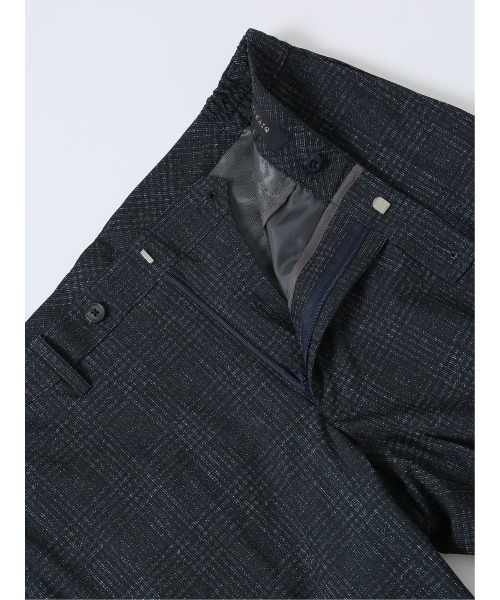 TAKA-Q（タカキュー）の「タカキュー TechCool ノータックビジネスパンツ チェック紺(セットアップ可能)（スーツパンツ・メンズ・ネイビー・X-LARGE/S/MEDIUM/LARGE/3L）」の12枚目の写真