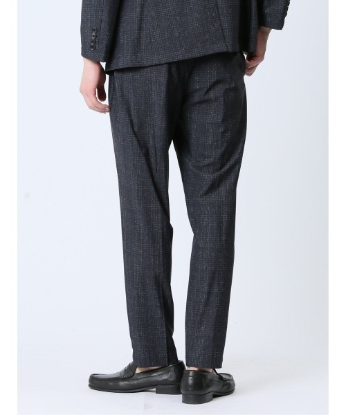 TAKA-Q（タカキュー）の「タカキュー TechCool ノータックビジネスパンツ チェック紺(セットアップ可能)（スーツパンツ・メンズ・ネイビー・X-LARGE/S/MEDIUM/LARGE/3L）」の5枚目の写真