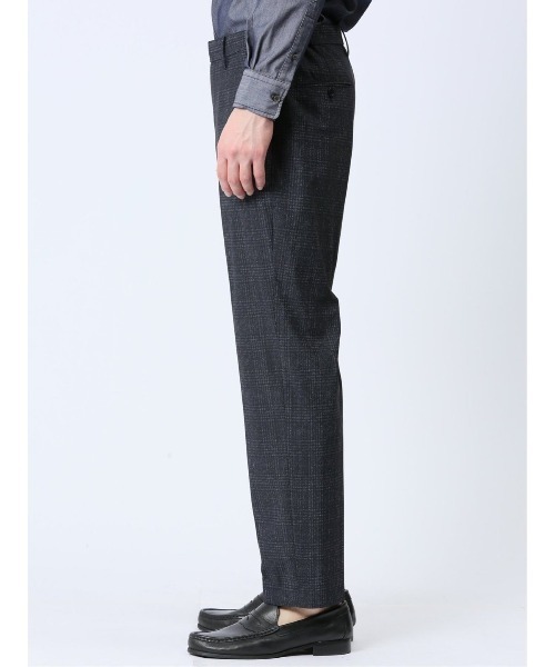 TAKA-Q（タカキュー）の「タカキュー TechCool ノータックビジネスパンツ チェック紺(セットアップ可能)（スーツパンツ・メンズ・ネイビー・X-LARGE/S/MEDIUM/LARGE/3L）」の8枚目の写真