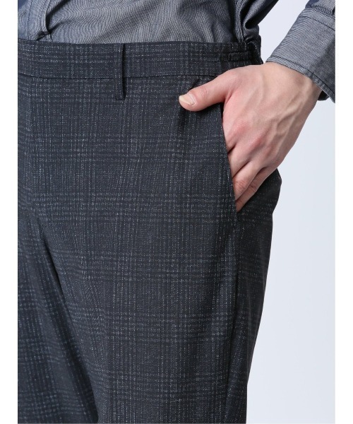 TAKA-Q（タカキュー）の「タカキュー TechCool ノータックビジネスパンツ チェック紺(セットアップ可能)（スーツパンツ・メンズ・ネイビー・X-LARGE/S/MEDIUM/LARGE/3L）」の10枚目の写真