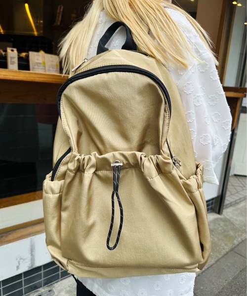 Legato Largo(レガートラルゴ)の「Legato Largo / ドロストバック リュック / LI-E1624(バックパック/リュック・レディース・アイボリー/ブラック/ミント/ベージュ/グレー・ONESIZE)」の1枚目の写真