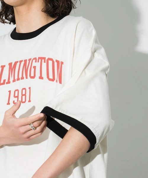 WEGO（ウィゴー）の「WEGO/グラフィックリンガーBIG T（Tシャツ/カットソー・メンズ・ライトグレー/ホワイト/オフホワイト・LARGE/MEDIUM）」の20枚目の写真