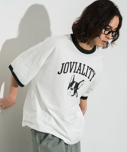 WEGO（ウィゴー）の「WEGO/グラフィックリンガーBIG T（Tシャツ/カットソー・メンズ・ライトグレー/ホワイト/オフホワイト・LARGE/MEDIUM）」の22枚目の写真