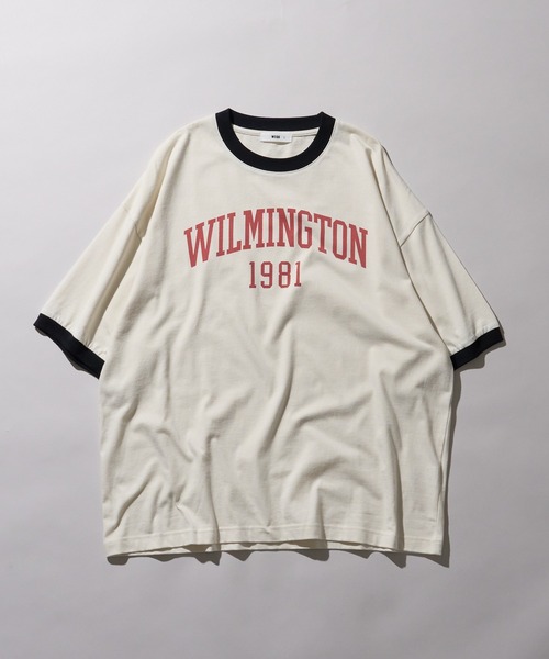 WEGO（ウィゴー）の「WEGO/グラフィックリンガーBIG T（Tシャツ/カットソー・メンズ・ライトグレー/ホワイト/オフホワイト・LARGE/MEDIUM）」の9枚目の写真