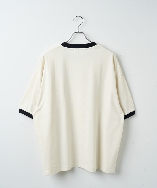 WEGO（ウィゴー）の「WEGO/グラフィックリンガーBIG T（Tシャツ/カットソー・メンズ・ライトグレー/ホワイト/オフホワイト・LARGE/MEDIUM）」の11枚目の写真