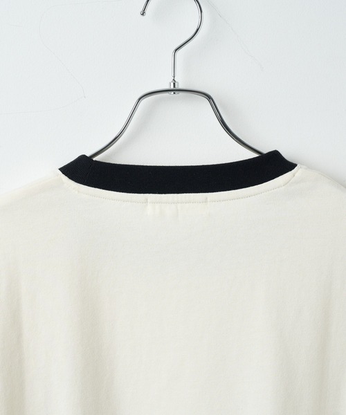 WEGO（ウィゴー）の「WEGO/グラフィックリンガーBIG T（Tシャツ/カットソー・メンズ・ライトグレー/ホワイト/オフホワイト・LARGE/MEDIUM）」の13枚目の写真