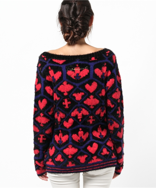 Desigual（デシグアル）の「「Desigual/デシグアル」カラフルもこもこニット（ニット/セーター・レディース・ネイビー/ブラック・SMALL/LARGE/X-LARGE/MEDIUM）」の9枚目の写真