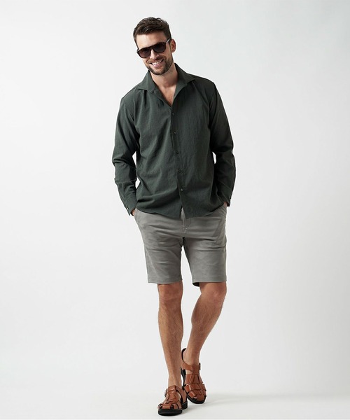 junhashimoto（ジュンハシモト）の「U.S.O.LINEN SHIRTS（シャツ/ブラウス・メンズ・カーキ/オレンジ/インディゴブルー/ミント/ホワイト/ブラック・2/3/4/5）」の19枚目の写真