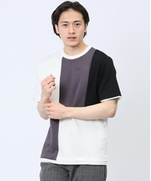 TAKA-Q | タカキューメンズ/TAKA-Q:MEN 切替 フェイククルーネック半袖Tシャツ(Tシャツ/カットソー)