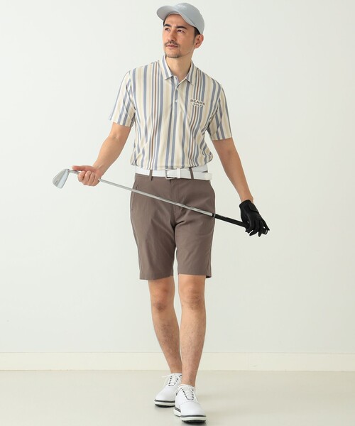 BEAMS GOLF（ビームスゴルフ）の「【UVカット/吸水速乾性】BEAMS GOLF PURPLE LABEL / マルチストライプ ポロシャツ（ポロシャツ・メンズ・サックスブルー/ベージュ・S/M/L/XL）」の15枚目の写真