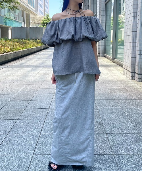 AIC.（エーアイシー）の「2WAYバックリボンオフショルトップス（シャツ/ブラウス・レディース・モカ/チャコールグレー・FREE）」の11枚目の写真