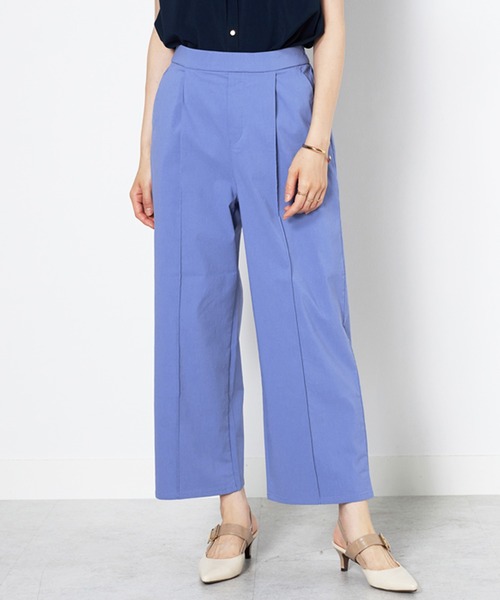 BELLUNA PLUS(ベルーナ)の「麻入りストレッチタックワイドパンツ60丈(その他パンツ・レディース・テラコッタ/ブラック/グレイッシュベージュ/ライラック・SMALL/MEDIUM/LARGE/X-LARGE)」の1枚目の写真