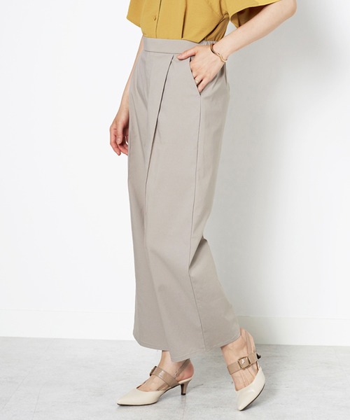 BELLUNA PLUS(ベルーナ)の「麻入りストレッチタックワイドパンツ60丈(その他パンツ・レディース・テラコッタ/ブラック/グレイッシュベージュ/ライラック・SMALL/MEDIUM/LARGE/X-LARGE)」の14枚目の写真