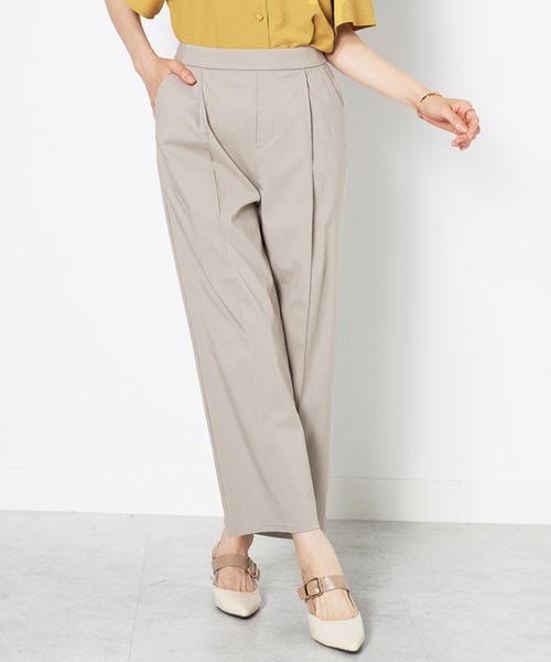 BELLUNA PLUS(ベルーナ)の「麻入りストレッチタックワイドパンツ60丈(その他パンツ・レディース・テラコッタ/ブラック/グレイッシュベージュ/ライラック・SMALL/MEDIUM/LARGE/X-LARGE)」の13枚目の写真