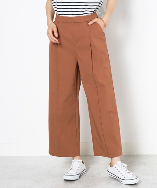 BELLUNA PLUS(ベルーナ)の「麻入りストレッチタックワイドパンツ60丈(その他パンツ・レディース・テラコッタ/ブラック/グレイッシュベージュ/ライラック・SMALL/MEDIUM/LARGE/X-LARGE)」の9枚目の写真