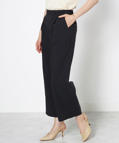 BELLUNA PLUS(ベルーナ)の「麻入りストレッチタックワイドパンツ60丈(その他パンツ・レディース・テラコッタ/ブラック/グレイッシュベージュ/ライラック・SMALL/MEDIUM/LARGE/X-LARGE)」の5枚目の写真