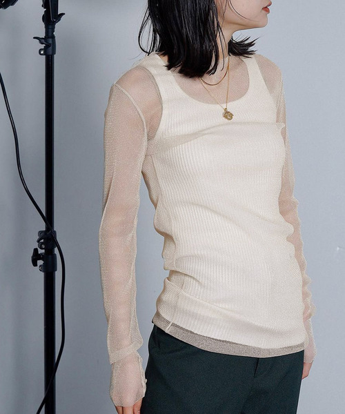 TanC TOKYO/タンクトウキョウ】SPARKLING TULLE LONGSLEEVE