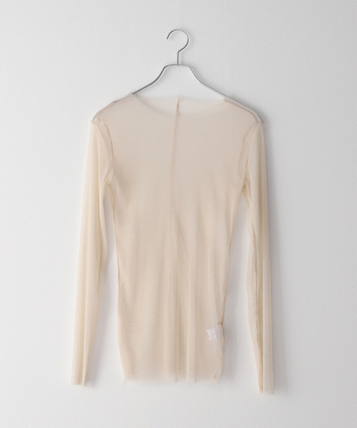 TanC TOKYO タンクトウキョウ 日本製 TULLE LONG SLEEVE TOP チュールロングスリーブカットソー Free BEIGE トップス g22248 TanC TOKYO タンクトウキョウ 日本製 TULLE LONG SLEEVE TOP